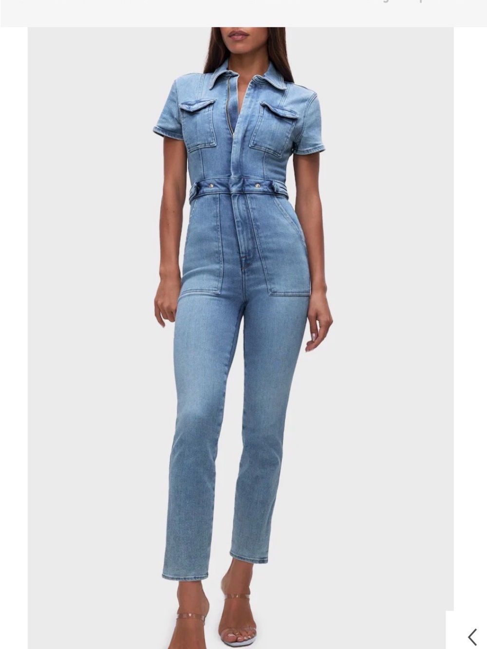 Good American Fit For Success Bootcut Denim Jumpsuit – Size 2 =Medium